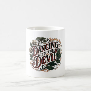 Taza De Café Arte Gótico Bailando Con El Diablo