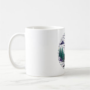 Taza De Café Arte gótico de Halloween de luna aulladora de homb