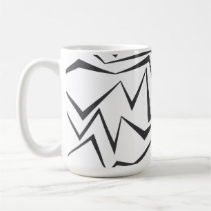 Taza De Café Arte gráfico abstracto moderno, dinámico, simple y