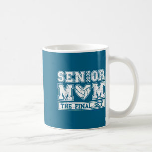 Taza De Café Arte Gráfico de la Clase de Mamá Senior de Voleibo