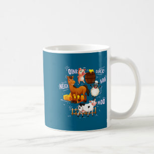 Taza De Café Arte Gráfico Sonidos de Animales de Granja Lindos