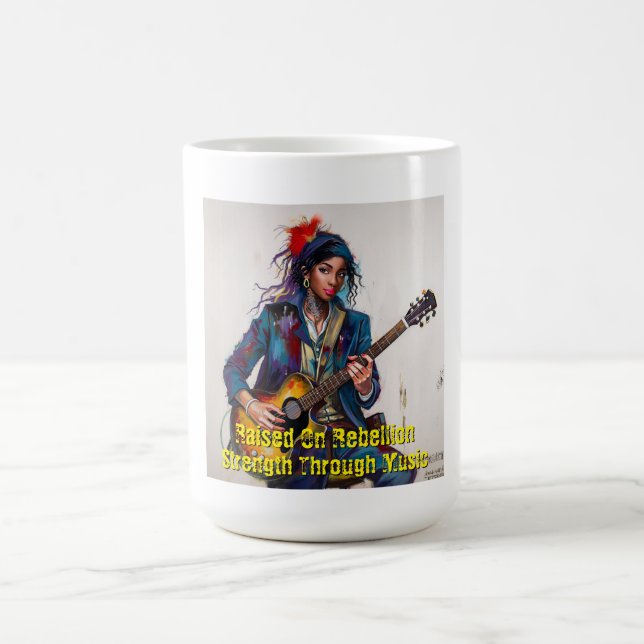 Taza De Café Arte guitarista de Chica rebelde personalizado Ins (Centro)
