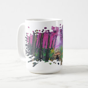 Taza De Café Arte hecho a mano - Caminando solo