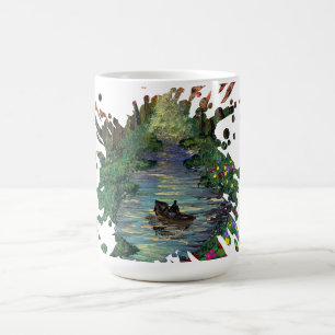 Taza De Café Arte hecho a mano - Naranjos