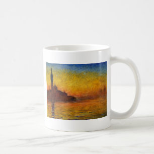 Taza De Café Arte Impresionista Colorido Puesta de Sol de Monet