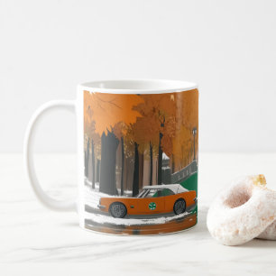 Taza De Café Arte impreso de coches americanos clásicos, Coches