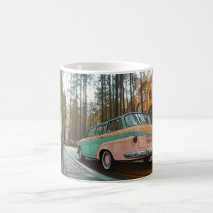 Taza De Café Arte impreso de coches americanos clásicos, Coches
