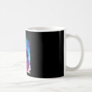 Taza De Café Arte japonés de samurái neón cyberpunk