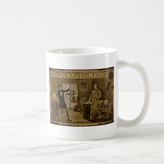 Taza De Café Arte Jekyll y Hyde Poster (Derecha)