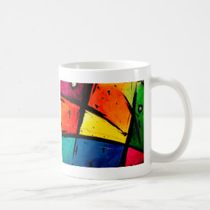 Taza De Café Arte maravilloso abstracto primario