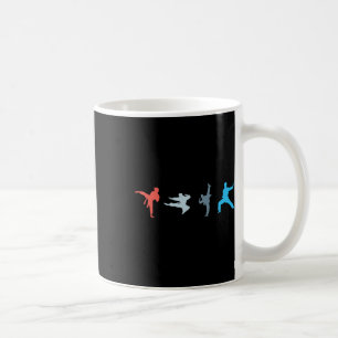 Taza De Café Arte marcial retro atleta del cinturón negro depor