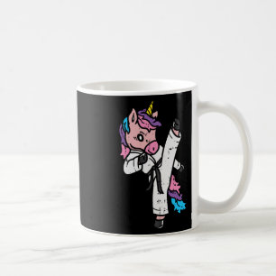 Taza De Café Arte Marcial Unicornio Kick Cute Karate Taekwondo