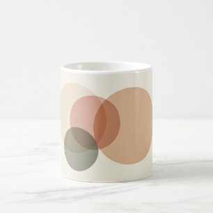 Taza De Café Arte minimalista de círculos superpuestos