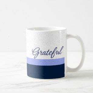 Taza De Café Arte minimalista de guión de la Marina agradecido