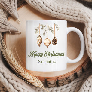 Taza De Café Arte minimalista nórdico neutral acogedor con nomb