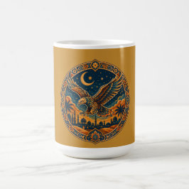 Taza De Café Arte místico del desierto de la luna creciente del