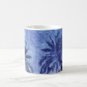 Taza De Café Arte moderno de diseño de la naturaleza azul de Gu