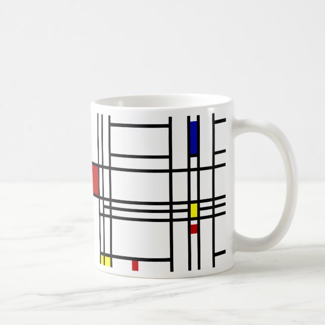 Taza De Café Arte moderno de Mondrian (Derecha)