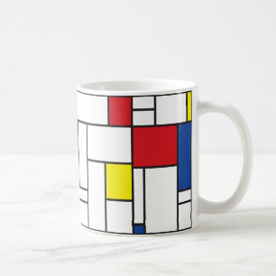 Taza De Café Arte Moderno De Stijl Geométrico Minimalista Mondr