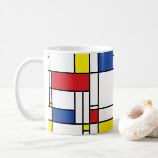Taza De Café Arte Moderno De Stijl Geométrico Minimalista Mondr