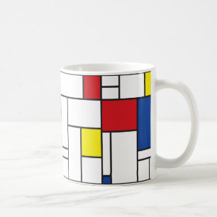 Taza De Café Arte Moderno De Stijl Geométrico Minimalista Mondr