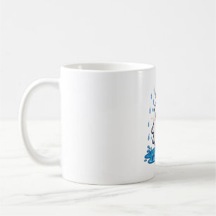 Taza De Café Arte mono de Halloween: Lluvia, Paraguas y Fantasm
