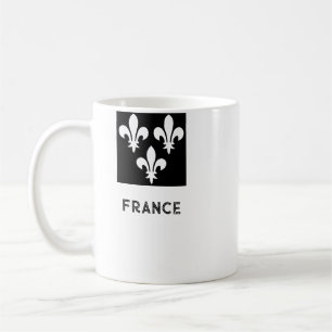 Taza De Café Arte Monocromático de Impresión Heráldica de la Fr
