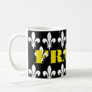 Taza De Café Arte Monocromático de Impresión Heráldica de la Fr