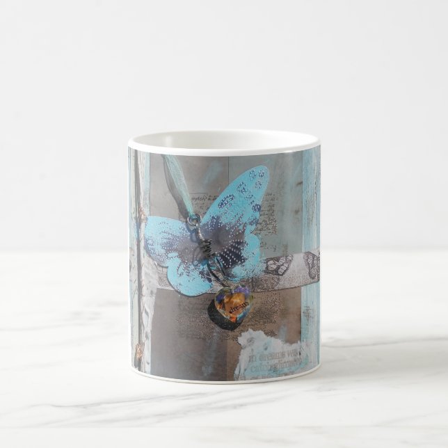 Taza De Café Arte multimedia de mariposa (Centro)