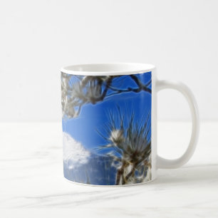 Taza De Café Arte nevado del fractal del invierno máximo de lo