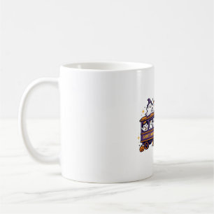 Taza De Café Arte nocturno del tren expreso de fantasmas embruj