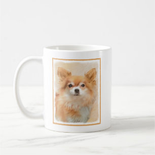 Taza De Café Arte original de la pintura de perro de Chihuahua,