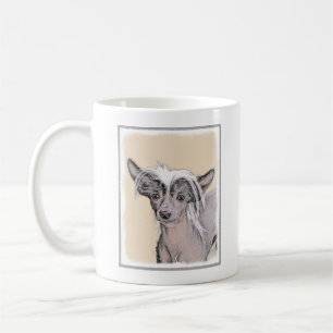 Taza De Café Arte original de perro Crestudo Chino sin pelo
