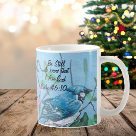 Taza De Café Arte original/Sagrada Escritura Salmo 46:10 Estate