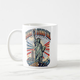 Taza De Café Arte Patriótico Nacido para Erguirse