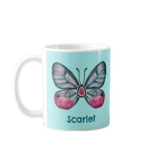 Arte personalizado de mariposa Verde azulada en oc