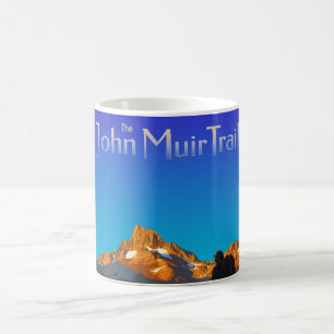 Taza De Café Arte - Pico de pancarta - John Muir Trail Textos