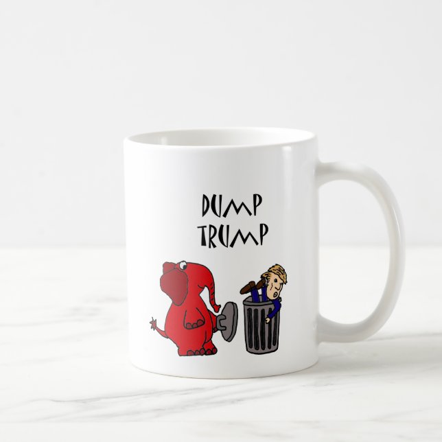 Taza De Café Arte político del dibujo animado del triunfo (Derecha)