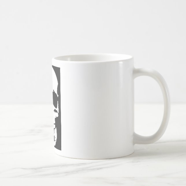 Taza De Café Arte pop blanco y negro Skull estilo Guay (Derecha)
