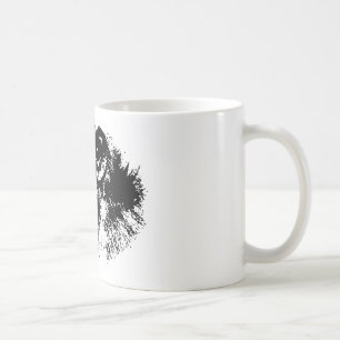 Taza De Café Arte pop chimpancé negro y blanco