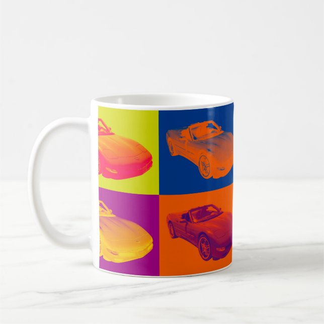 Taza De Café Arte pop convertible del coche del músculo del (Izquierda)