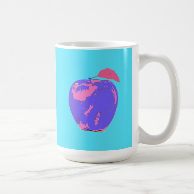 Taza De Café Arte pop de Apple morado (Derecha)