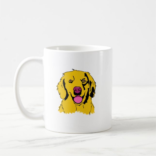 Taza De Café Arte pop de Golden Retriever (Izquierda)