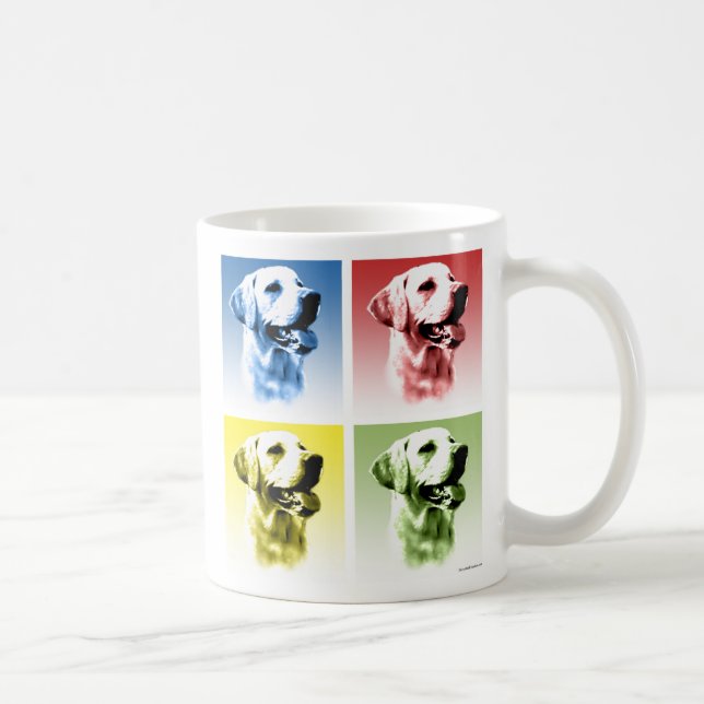 Taza De Café Arte pop de Labrador (Derecha)