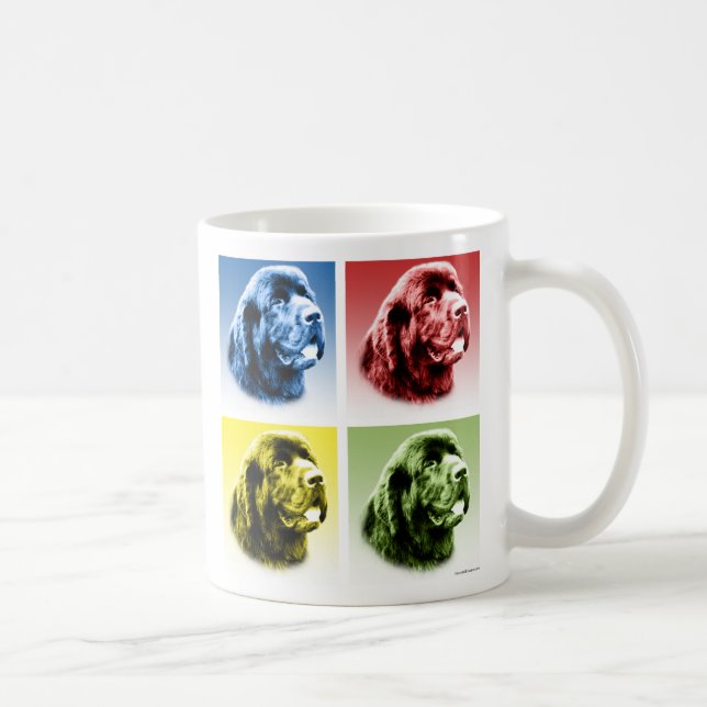 Taza De Café Arte pop de Newfoundland (Derecha)