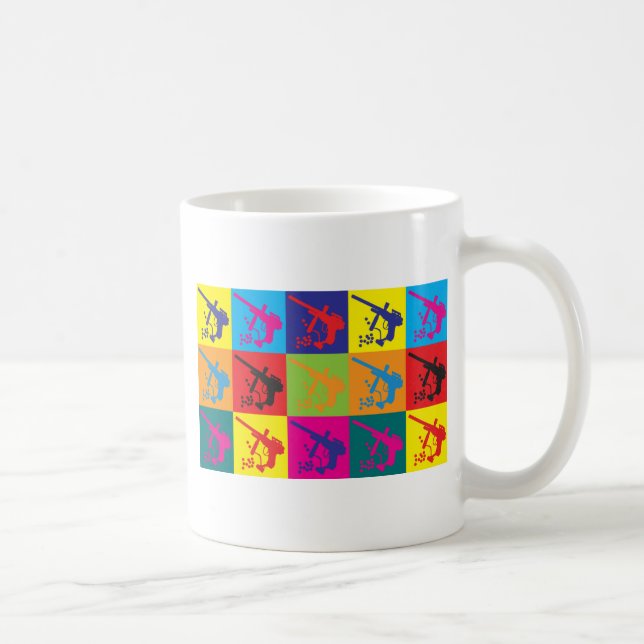 Taza De Café Arte pop de Paintball (Derecha)