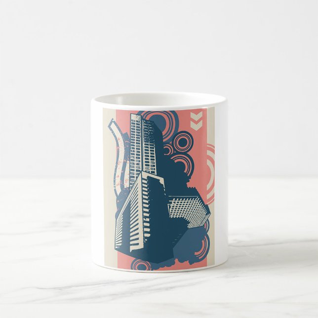 Taza De Café Arte Pop de Paisaje Urbano Contemporáneo (Subido por el creador)