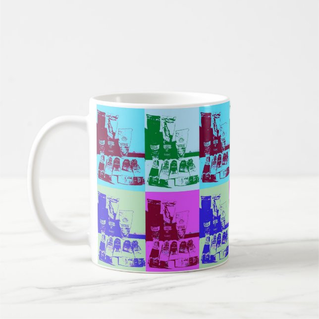 Taza De Café Arte pop de pallet artístico (Izquierda)