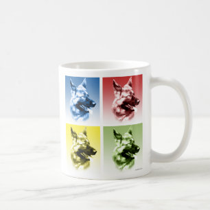 Taza De Café Arte pop de perro pastor alemán