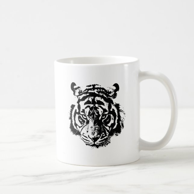 Taza De Café Arte pop de tigres (Derecha)